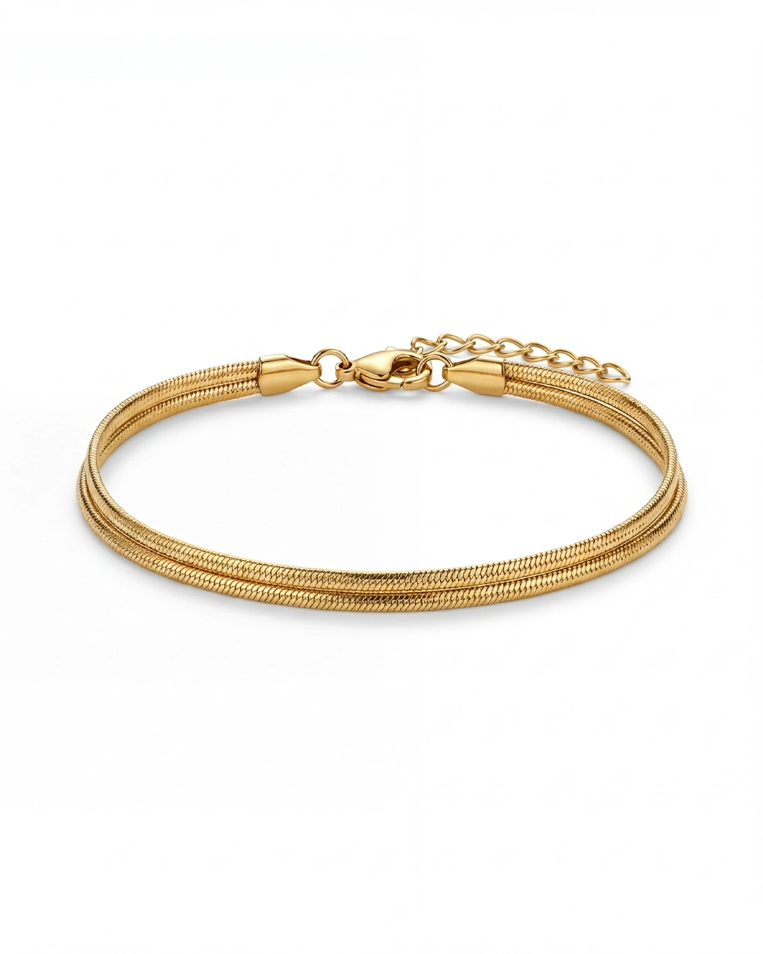 Pulsera con cadena doble capa estilo japonés