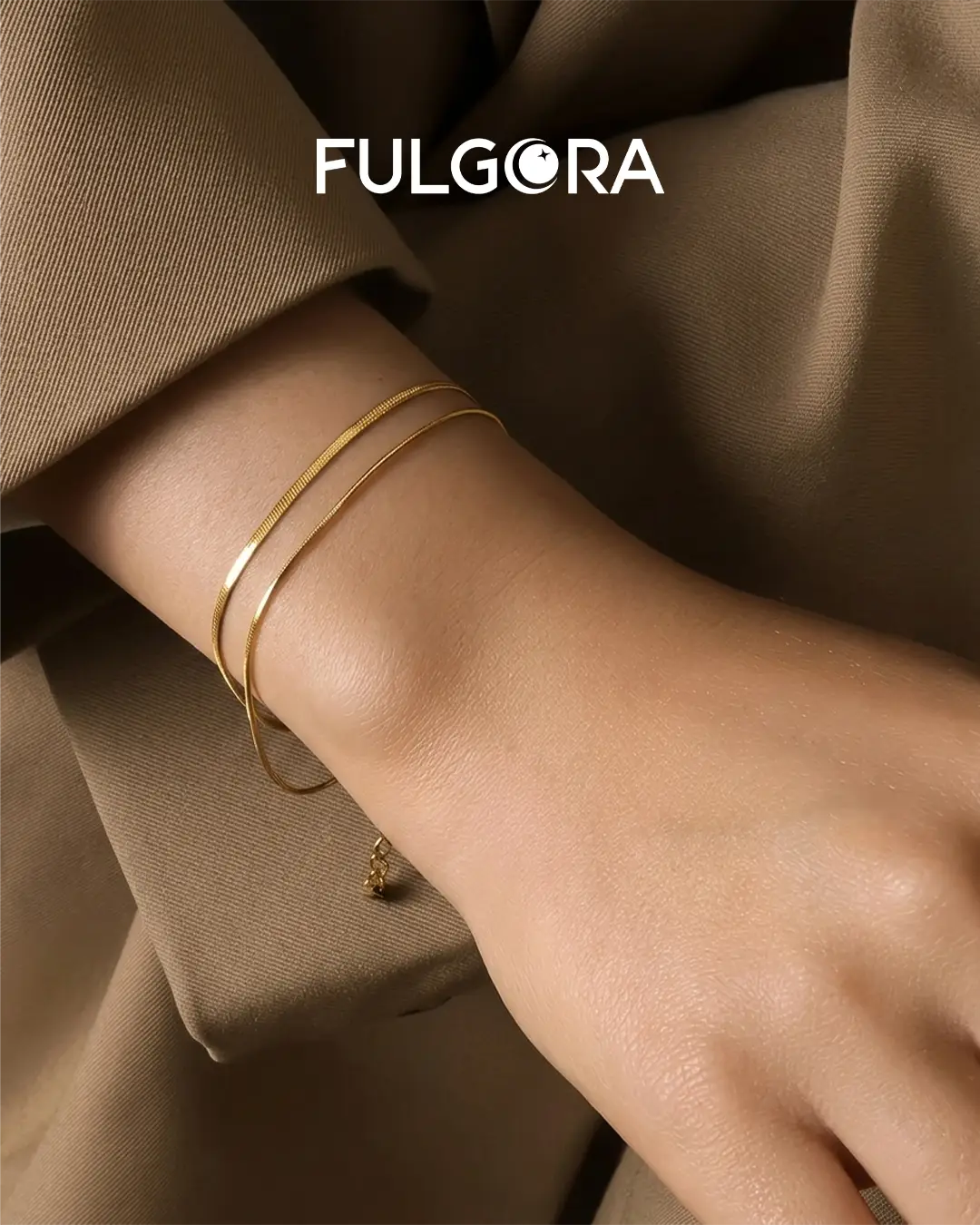 Pulsera con cadena doble capa estilo japonés