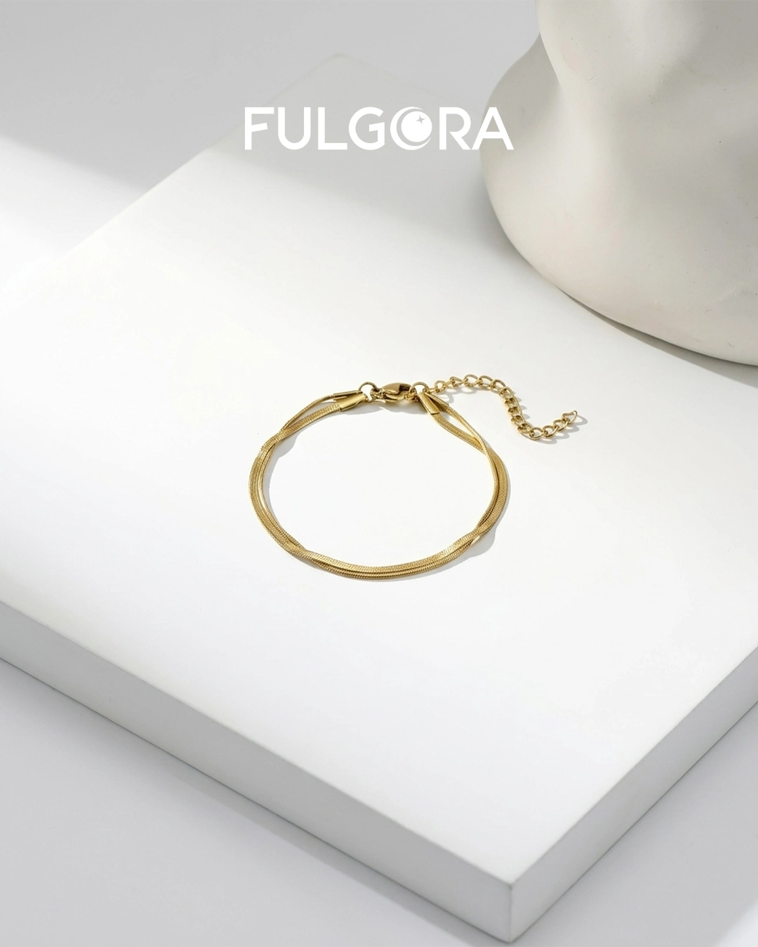 Pulsera con cadena doble capa estilo japonés