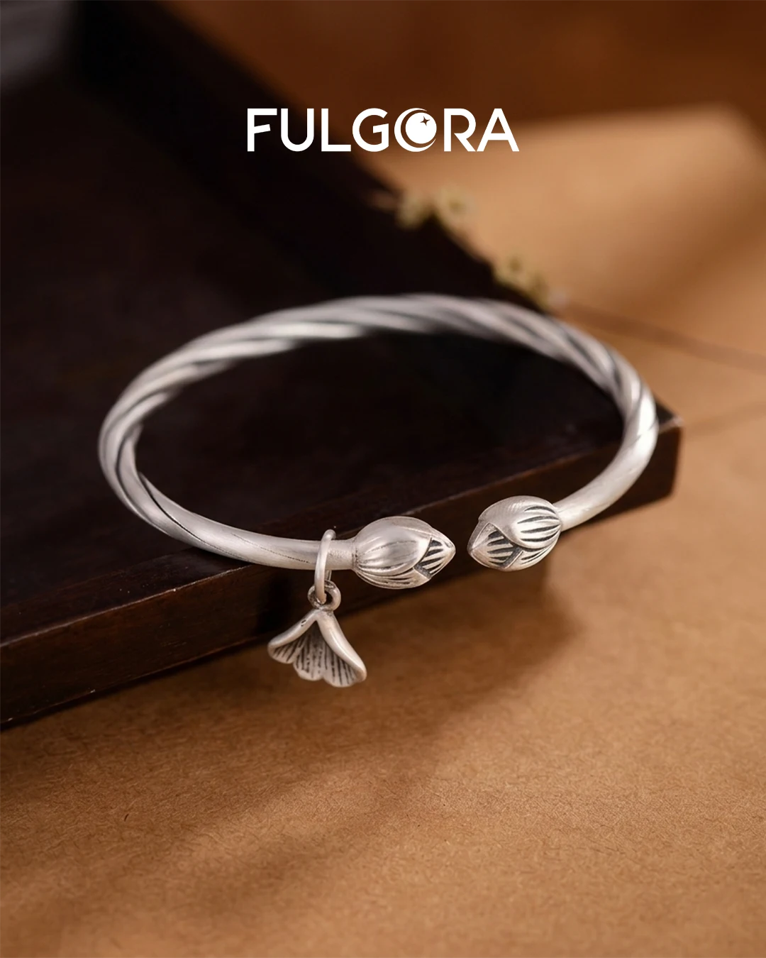Pulsera Minimalista Ginkgo - Plata 999