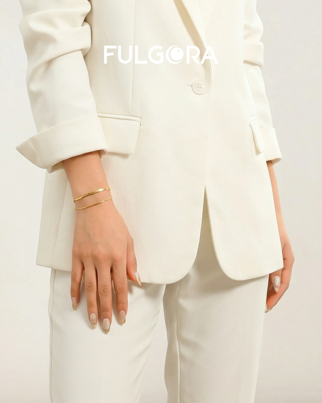 Pulsera con cadena doble capa estilo japonés