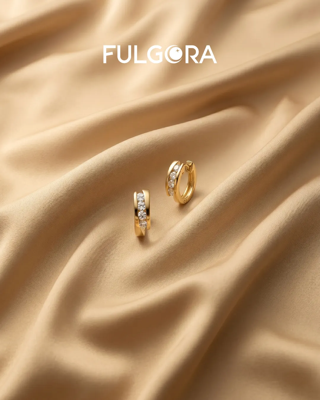 Aros Minimalistas Dorados - Circonitas y Acero 316L