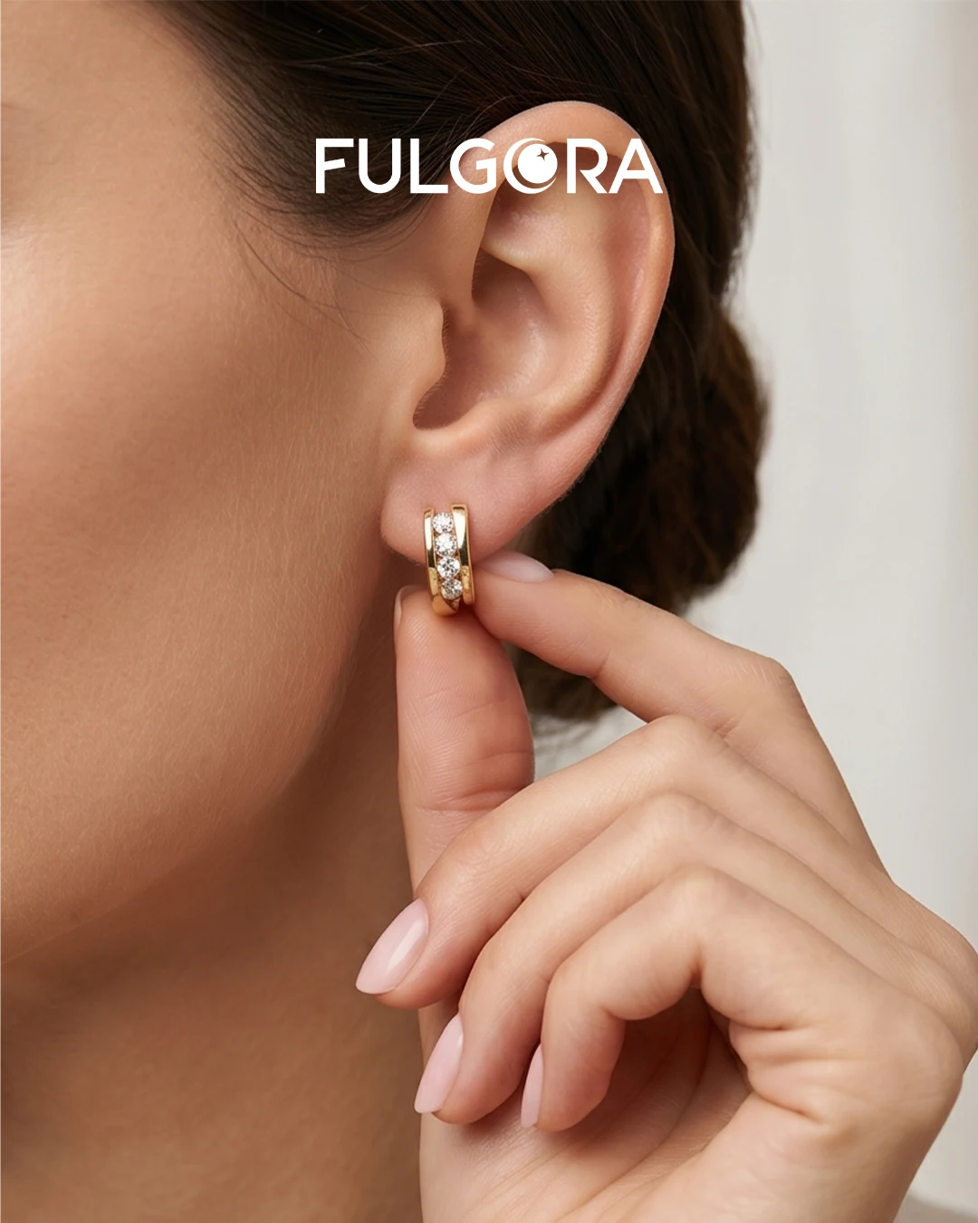 Aros Minimalistas Dorados - Circonitas y Acero 316L