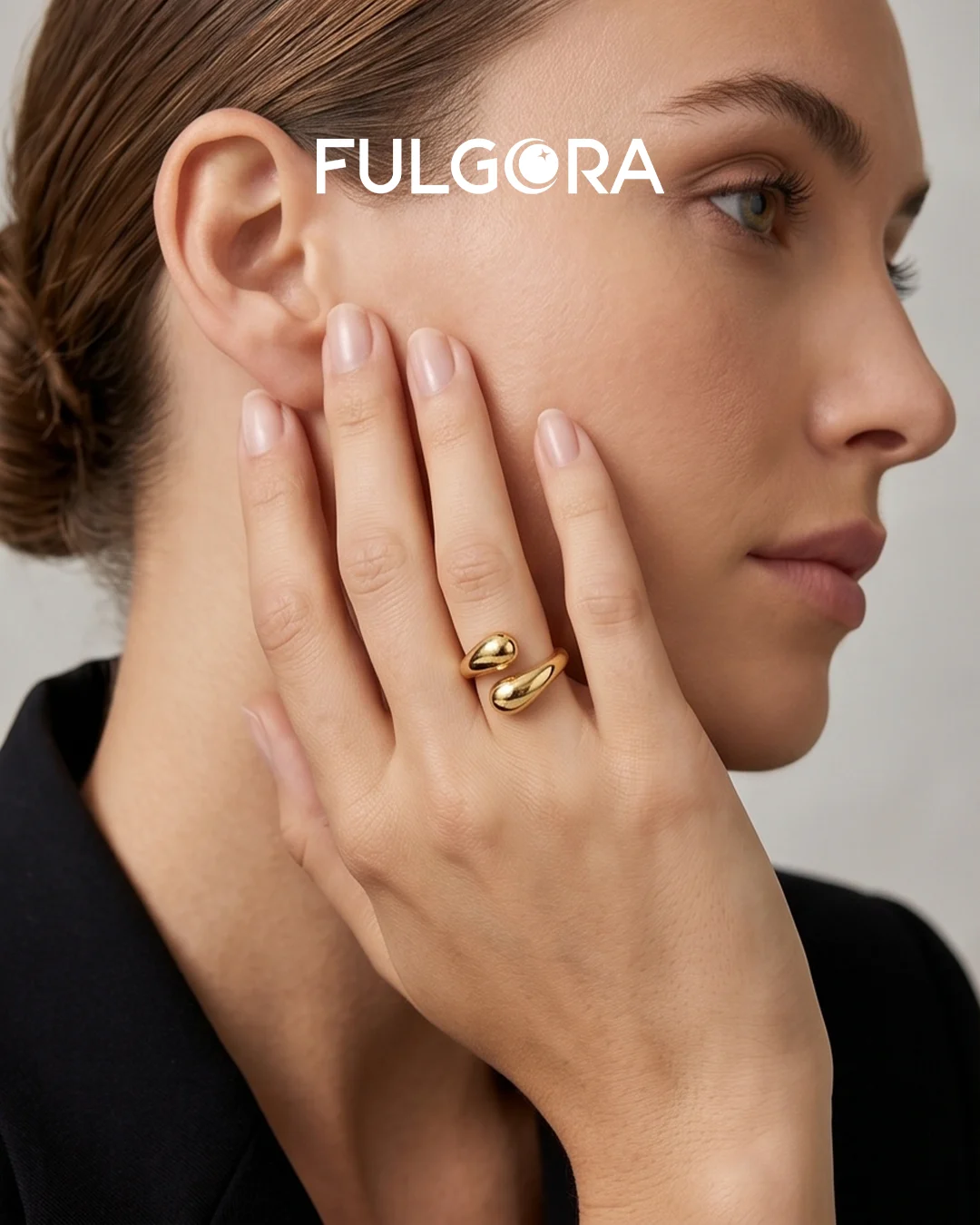 Anillo Minimalista con Doble Bola - Acero Inoxidable