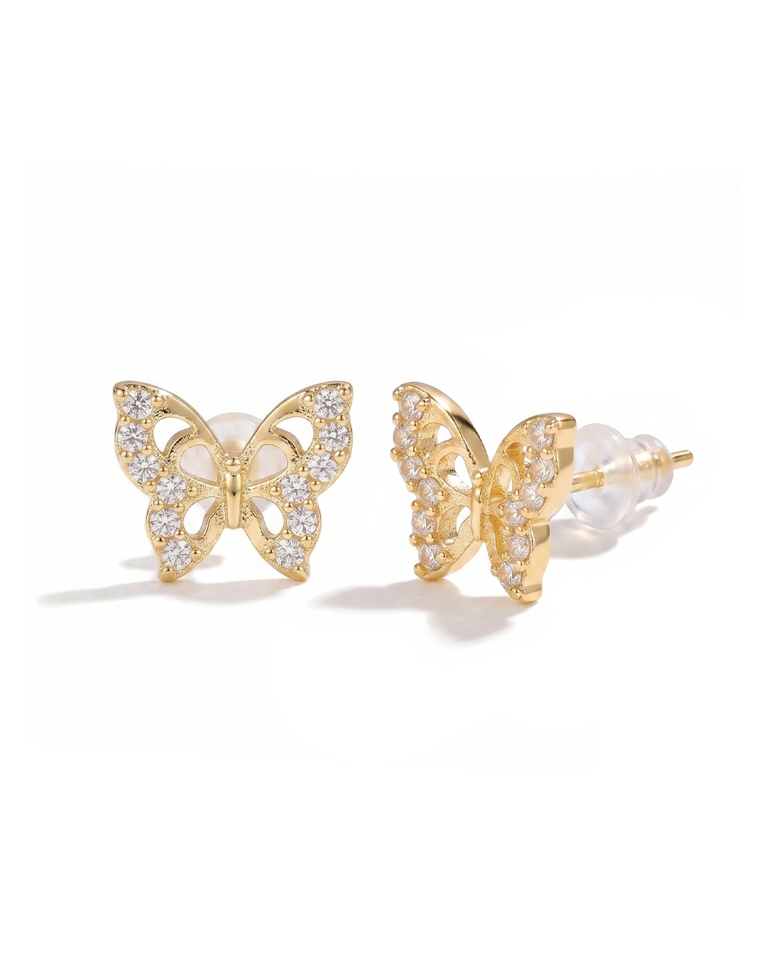 Pendientes Elegantes Mariposa - Diseño Delicado y Circonitas
