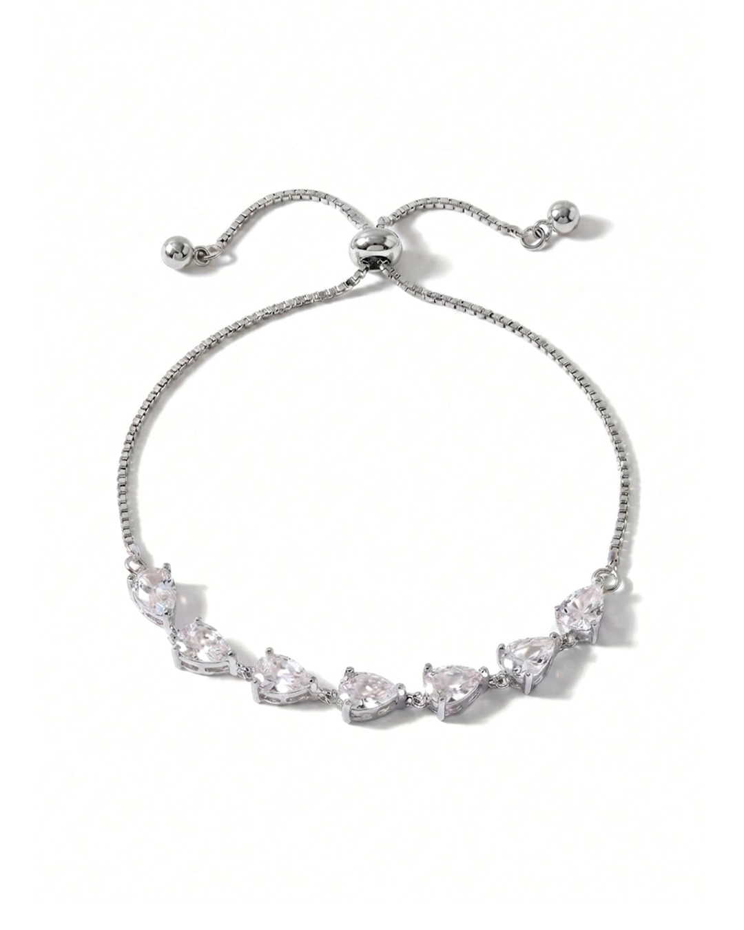 Brazalete Elegante de Hoja - Plata y Piedras Brillantes