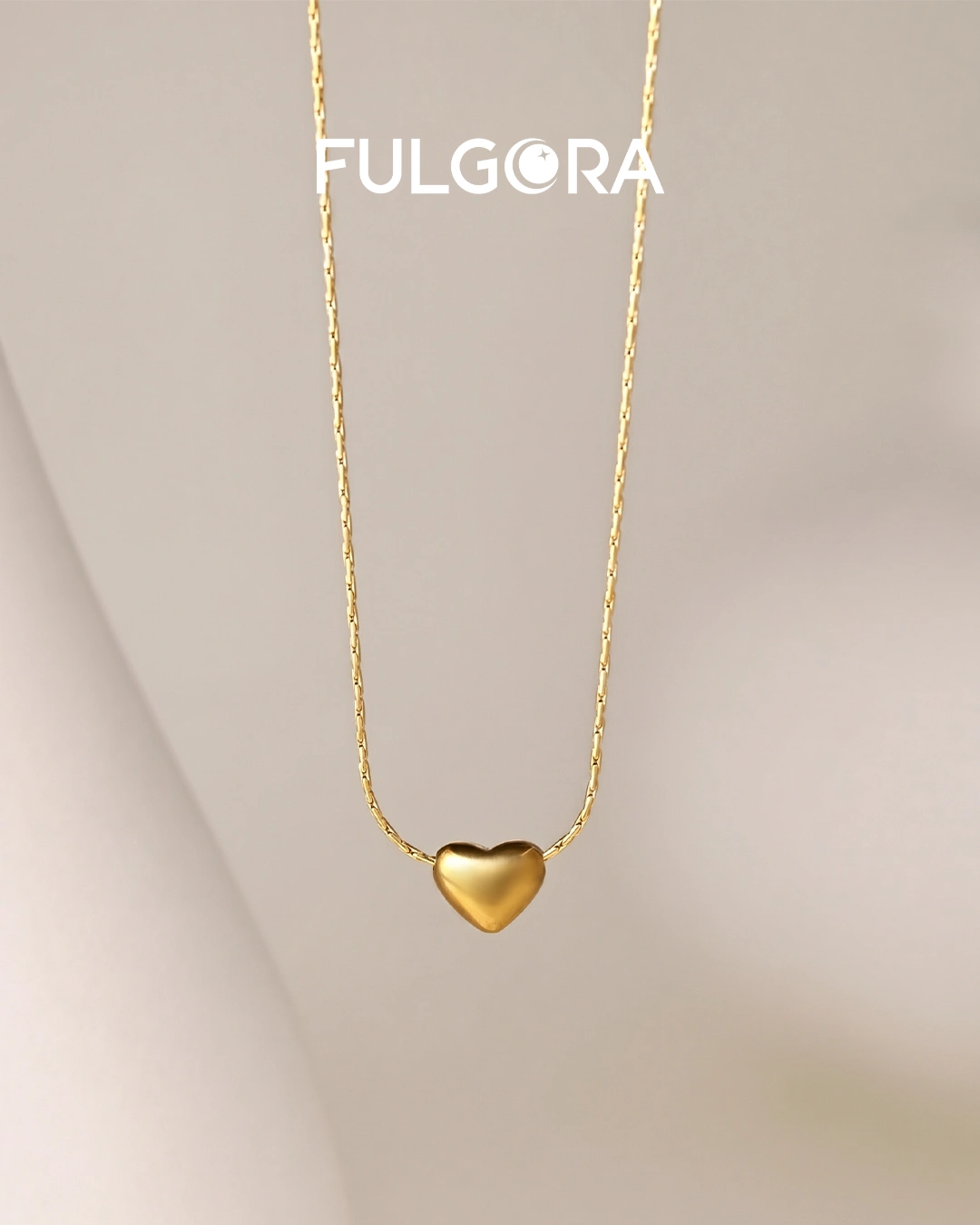 Gargantilla Clásica - Corazón Dorado Retro