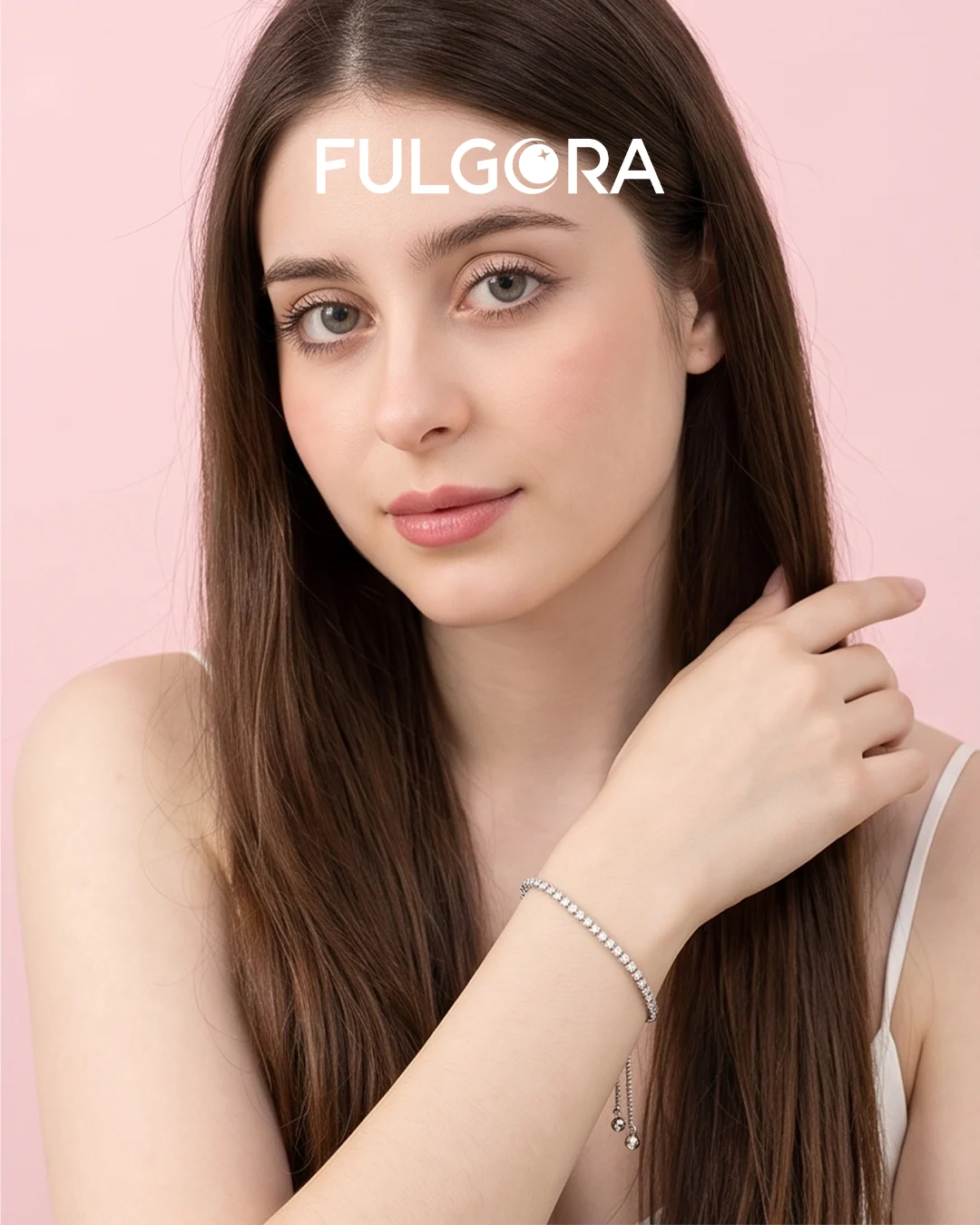 Pulsera de Tenis Minimalista - Plateada y Circonitas